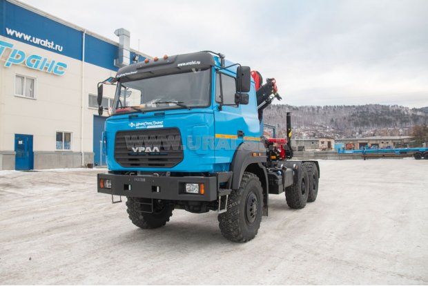 Седельный тягач с КМУ ИМ 150N УСТ 5453 Урал 5557-82