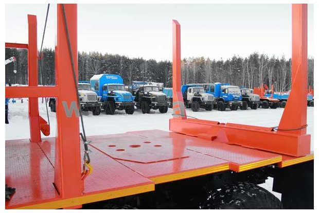 Лесовозная площадка тягача