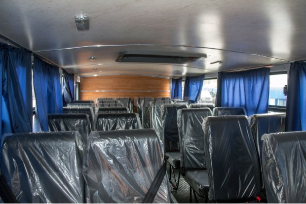 Салон вахтового автобуса