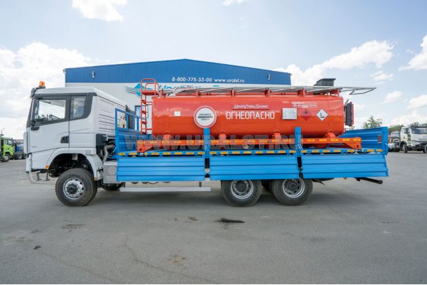 Бортовой контейнеровоз УСТ 5453 SHACMAN SX32586V385 ДОПОГ + КЦ-16