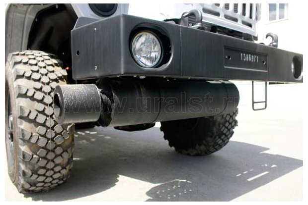 Выхлопная система топливозаправщика под передний бампер