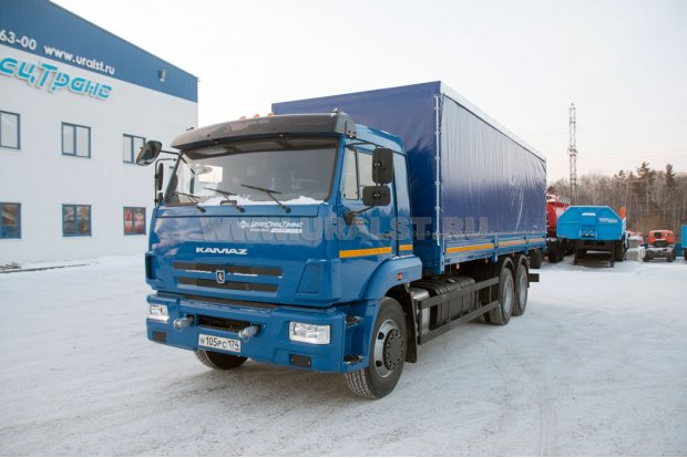 Бортовой автомобиль Камаз 65117-50 с тентом