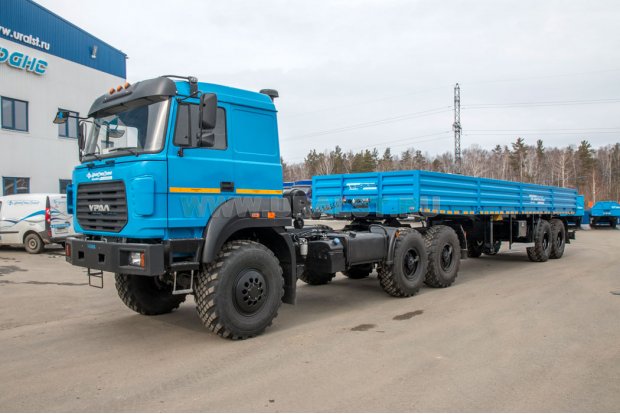 Полуприцеп бортовой ППБ 16Б-21-11 УСТ 94651 под тягач с кму