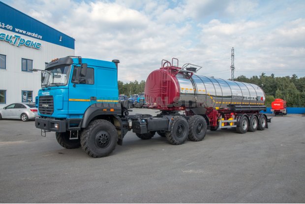 Прицеп цистерна нефтевоз  ППЦН 28КТ-31 УСТ 9465 термос, нар. нерж, внутр. 5 мм