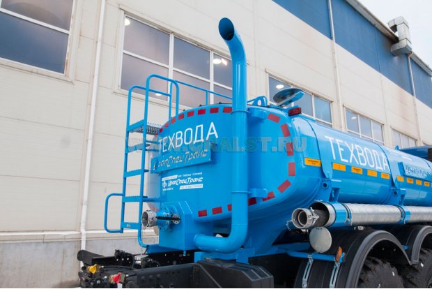 Обогрев емкости и сливного крана от выхлопных газов