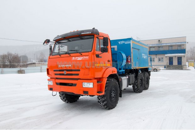 Универсальный мобильный подогреватель УМП-400 УСТ 54535 Камаз 43118-50 мех. привод 