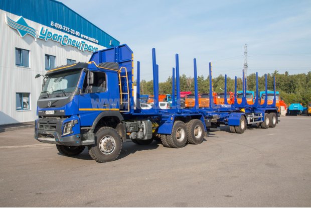 Прицеп-сортиментовоз ПСВ 25-34Д-7 BPW УСТ 94654J + Сортиментовоз VOLVO FM-TRUCK
