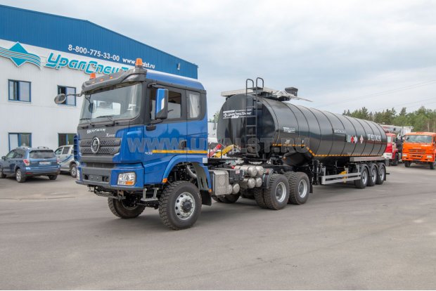 Полуприцеп цистерна битумовоз ППЦБ 38ТК-32 BPW + Тягач SHACMAN SX32586V385 (6х6)