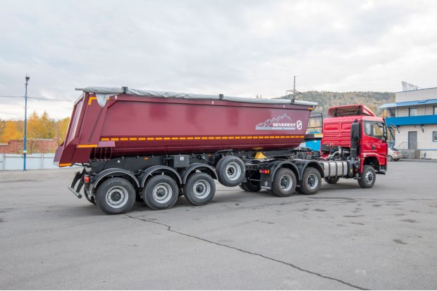 Седельный тягач SHACMAN SX42586V385 + Полуприцеп самосвал ППС 34-32Л BPW SEVEREST