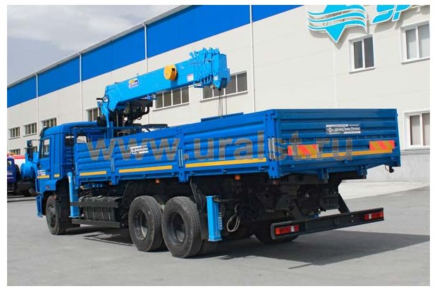 Бортовой автомобиль Камаз с краном-манипулятором