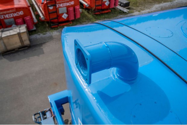 Обогрев емкости выхлопными газами