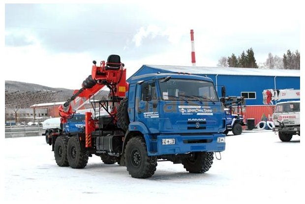 Седельный тягач с КМУ TAURUS 055А УСТ 5453 Камаз 43118 сп.м 