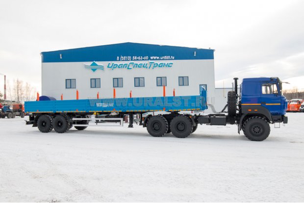 Полуприцеп бортовой ППБ 18Б-21-12К УСТ 9465 под тягач с КМУ