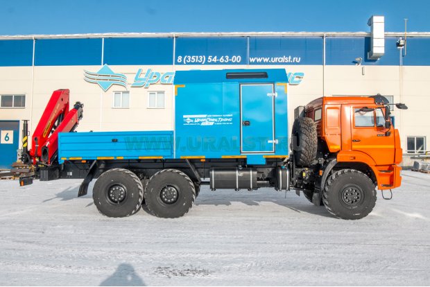 Автофургон ПАРМ с КМУ ИМ-150N УСТ 5453 Камаз 43118-50 сп.м.