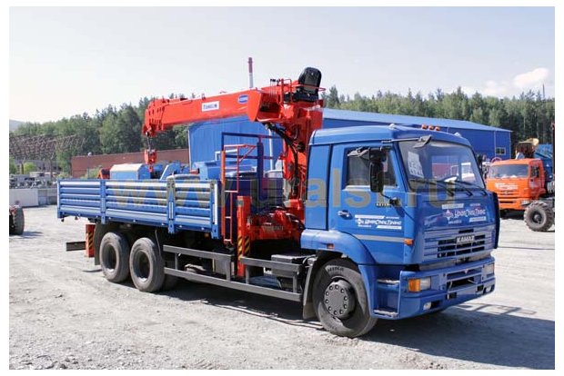 Бортовой Камаз с КМУ Kanglim KS-2056