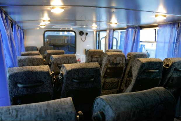 Салон вахтового автобуса