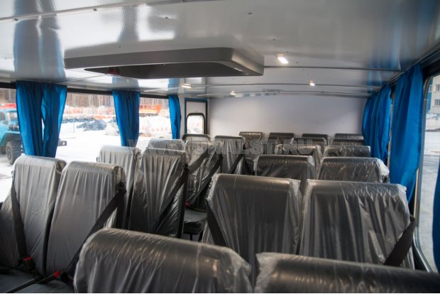 Салон вахтового автобуса