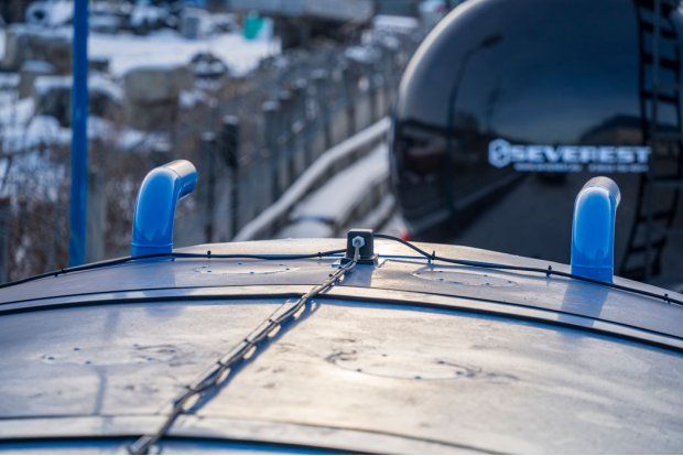 Обогрев емкости отработавшими газами