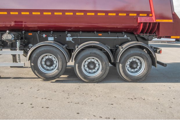 Оси полуприцепа, передняя подъемная ось