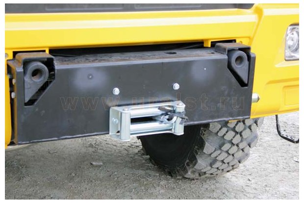 ТБМ с КМУ ИМ-95. Лебёдка под передний бампер