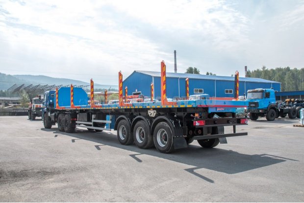 Полуприцеп контейнеровоз ППК 35-32Л-14КБ УСТ-94651 без бортов