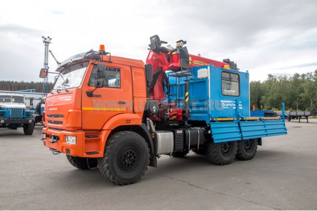 Контейнеровоз с КМУ ИТ-150 (тросовый) УСТ 54531J Камаз 43118-50 сп.м