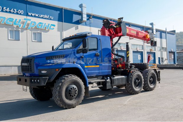  Седельный тягач с КМУ ИТ-200 (тросовый) УСТ 5453 Урал 44202-82Е5 сп.м.