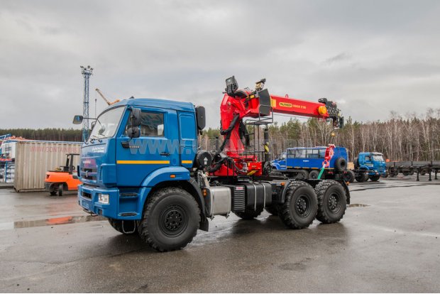 Седельный тягач с КМУ ИТ-150 (тросовый) УСТ 5453JA Камаз 53504-6030-50