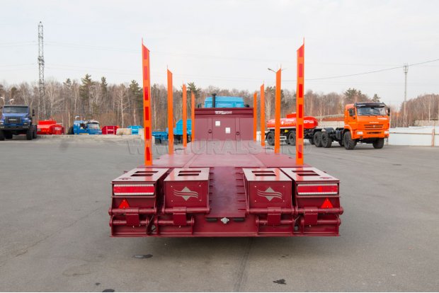 Полуприцеп-тяжеловоз ППТН 39-32Д-12УКФ УСТ 9465, уголк. трапы, 2х20фт