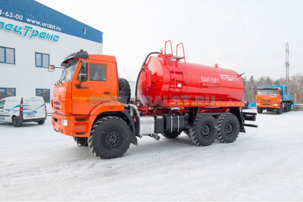 Машина вакуумная МВ-10Т КО УСТ 5453 Камаз 43118-50 карданно-ременный привод