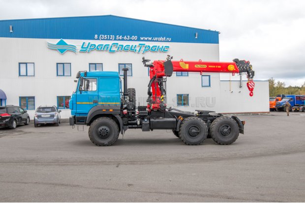 Седельный тягач с КМУ ИТ-150 (тросовый) УСТ 545354 Урал 44202-82Е5