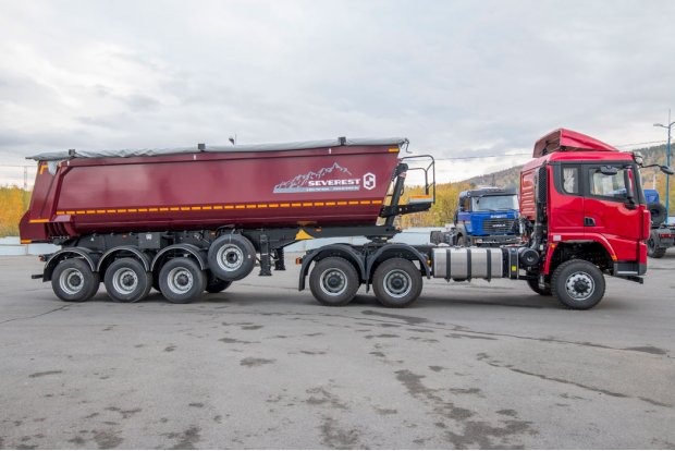 Седельный тягач SHACMAN SX42586V385 + Полуприцеп самосвал ППС 34-32Л SEVEREST