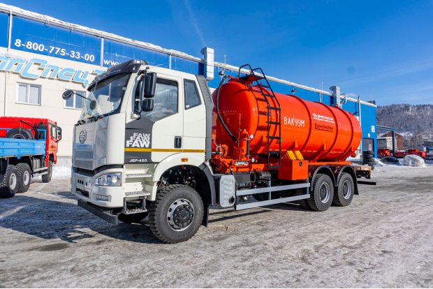 Вакуумная машина МВ-19 КО нерж. 5мм, УСТ 5453 FAW 3250 6Х6, КБ 4800