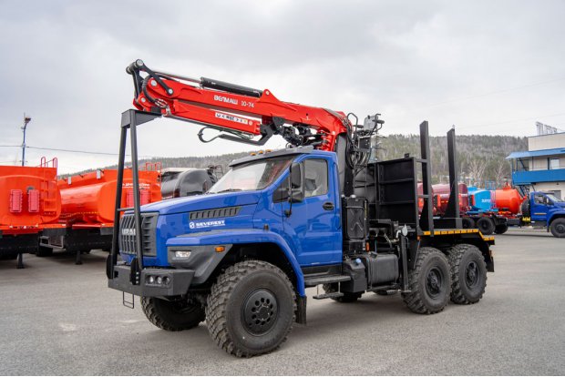 Лесовоз с манипулятором ВМ10-74 УСТ 5453 Урал NEXT 5557-6151-74