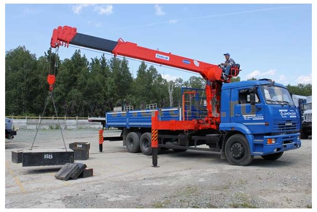 Бортовой Камаз с КМУ Kanglim KS-2056
