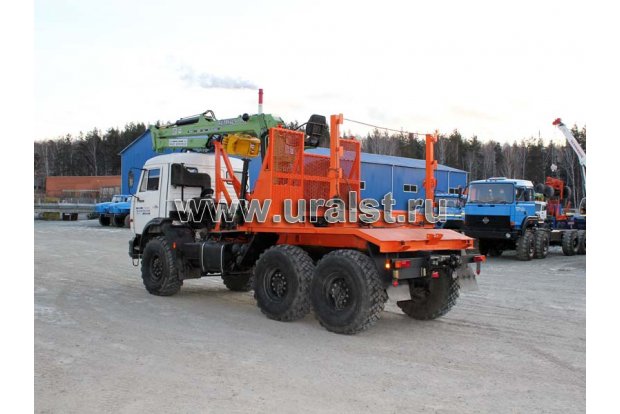 Лесовоз КАМАЗ 43118 с манипулятором АТЛАНТ-90