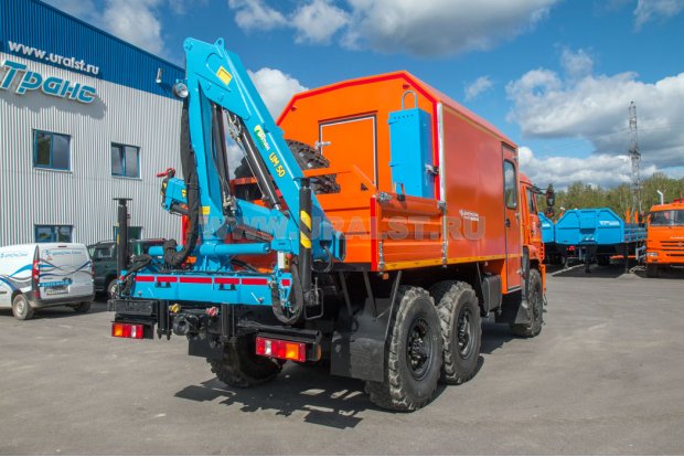 Фургон Камаз Передвижная авторемонтная мастерская (ПАРМ) с КМУ ИМ-55