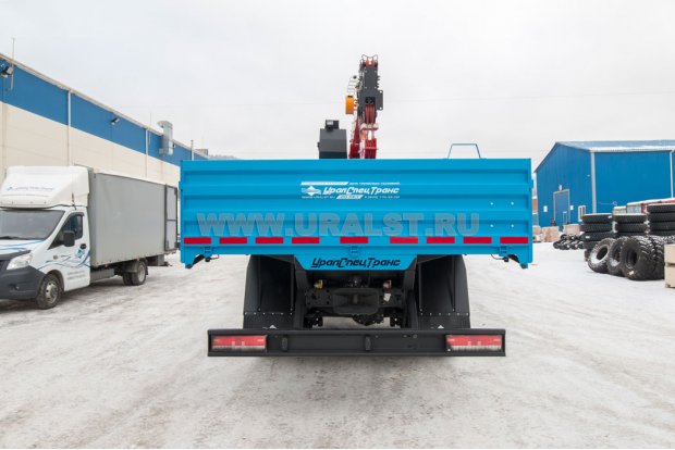 Бортовой автомобиль с КМУ ИТ-150 (тросовый) УСТ 5453 Камаз 65115 сп.м.