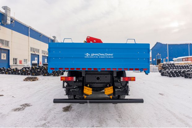 Бортовой автомобиль, УСТ 5453 с КМУ ИМ-320 SHACMAN (ШАКМАН) SX32586V385 (6х6) КБ 4575