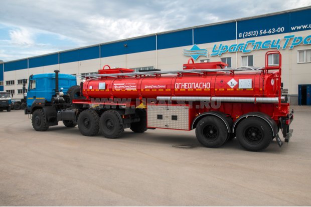 Полуприцеп цистерна ППЦ 17П-21Д-2Н УСТ 9465 прямая рама, насос, 5 мм