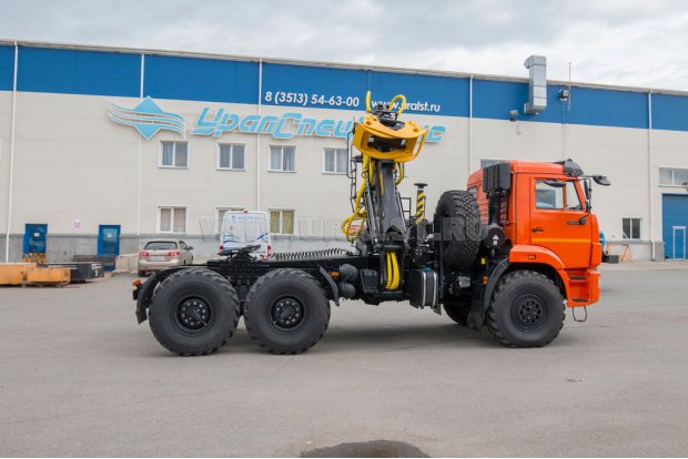 Седельный тягач с КМУ ОМТЛ-120-02 УСТ 5453 Камаз-43118-50