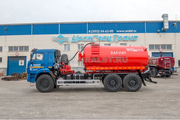 Машина вакуумная МВ-10Т КО УСТ5453А4-68 Камаз 43118-76(RR), термос, карданно-ременный привод 