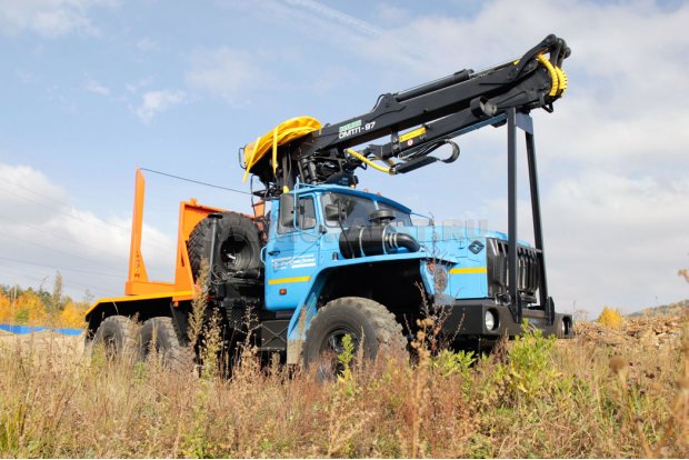 Лесовоз Урал 5557-60 с ГМ ОМТЛ-97 УСТ-5453