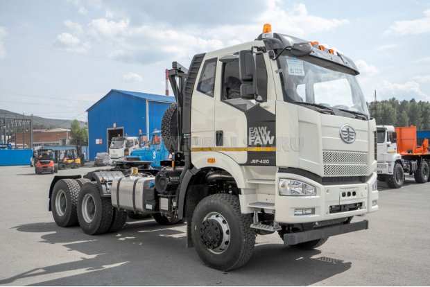 Седельный тягач УСТ 5453 FAW 3250 (6х6), КБ 3675, ССУ 1510 мм, 2", ДОПОГ, гидрофикация