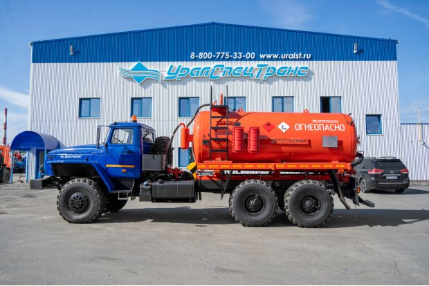 Автоцистерна вакуумная нефтепромысловая АКН-10 КО УСТ 5453 Урал 4320-1951-60, доработка под ДОПОГ, УВЭОС