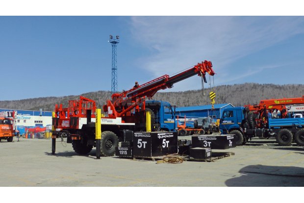 Бурильно-крановая машина Камаз 43502-45 с буром и КМУ Kanglim KDC 5600