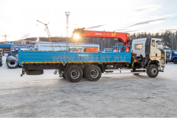  Автомобиль бортовой с КМУ ИТ-150 (тросовый) УСТ 5453 FAW 3250 (6х4)