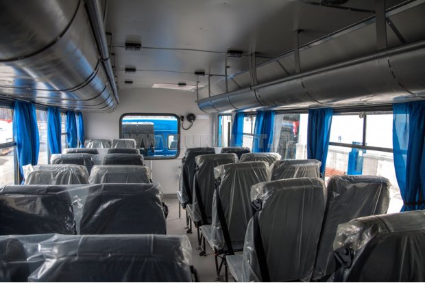 Салон вахтового автобуса