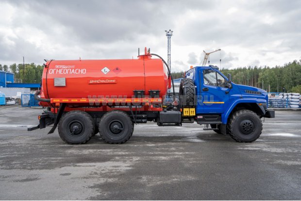 Автоцистерна вакуумная АКН-10Т КО УСТ 5453 Урал 4320-72 NEXT, доработка под ДОПОГ