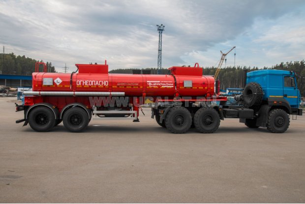 Полуприцеп цистерна ППЦ 17П-21Д-2Н УСТ 9465 прямая рама, насос, 5 мм